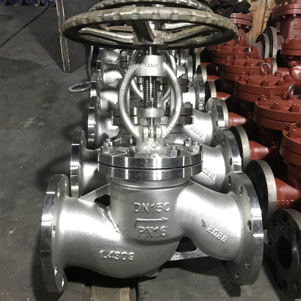 DIN 1.4308 globe valve DN150 PN16 ZHONGYOU INDUSTRIAL CO., LTD.
