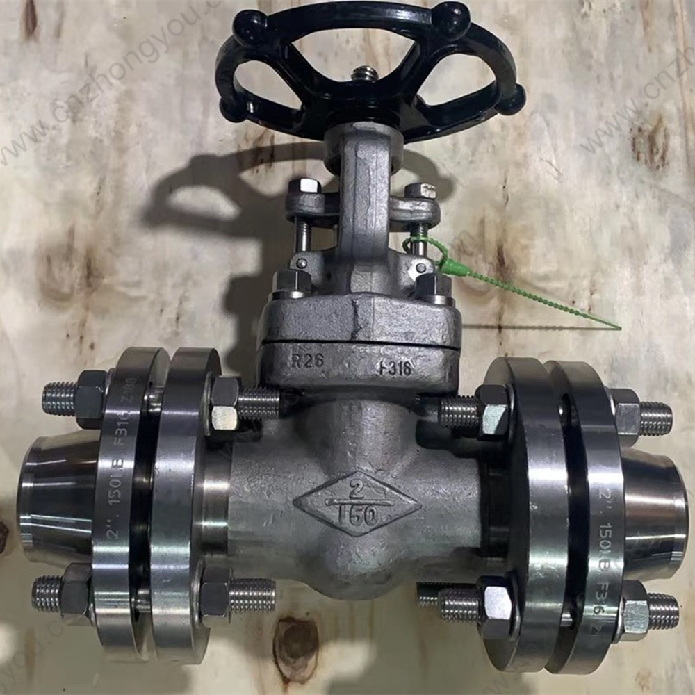 ASTM A182 F316 gate valve 2'' 150LB