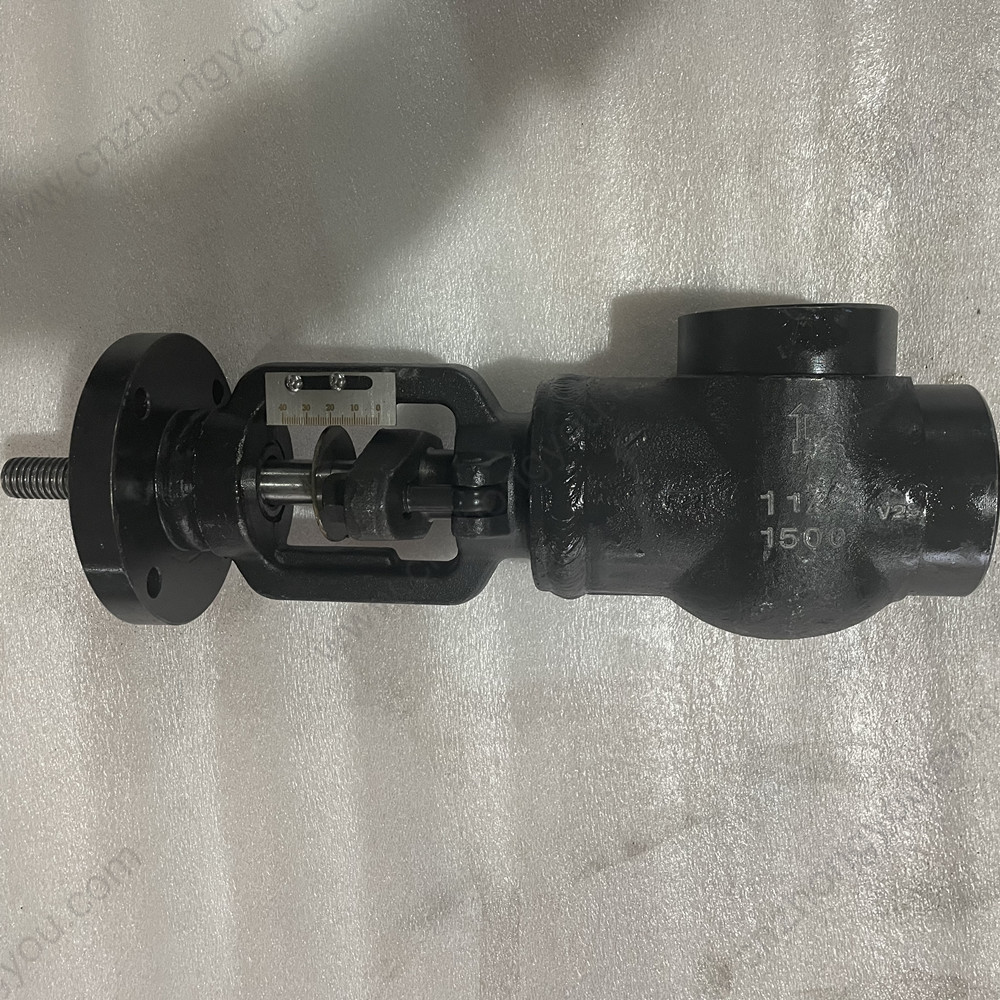 ASTM A182 F22 Throttling DISC Angle globe valve 1 1/2'' 1500LB